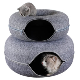 Donut Cat Bed Pet Cat Tunnel